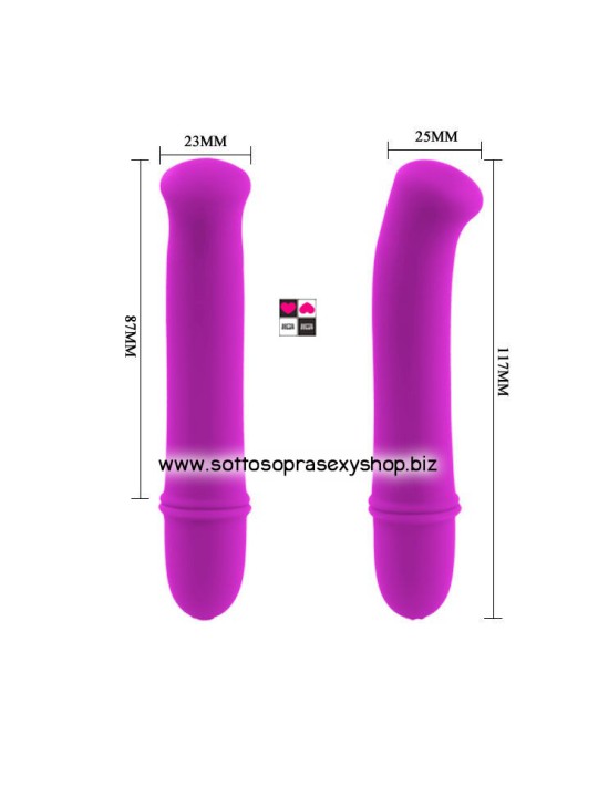 Antony Mini Vibratore Massaggiatore in Silicone per Stimolazione Vaginale Elegante lunghezza 11,7 cm  dimetro 2,5 cm