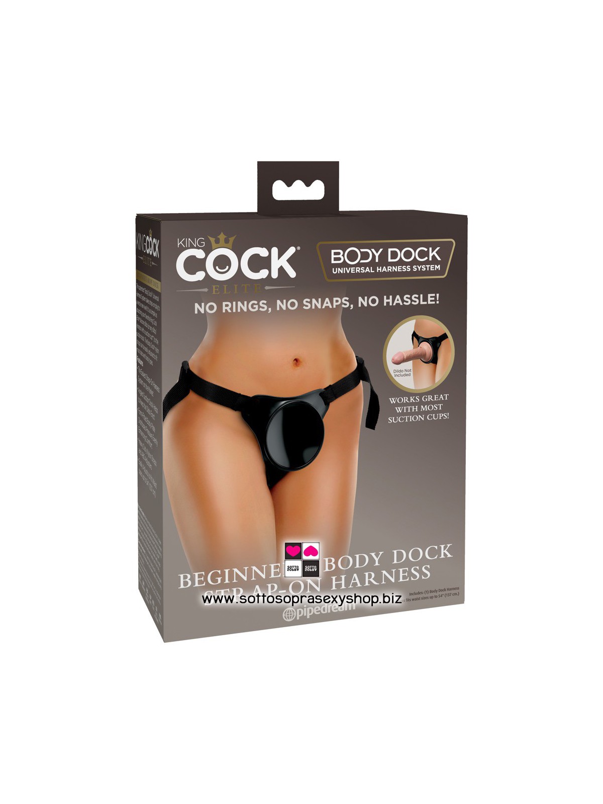 Strap On Harness di King Cock   Sistema Semplice e Comodo per Pegging e Giochi Lesbo