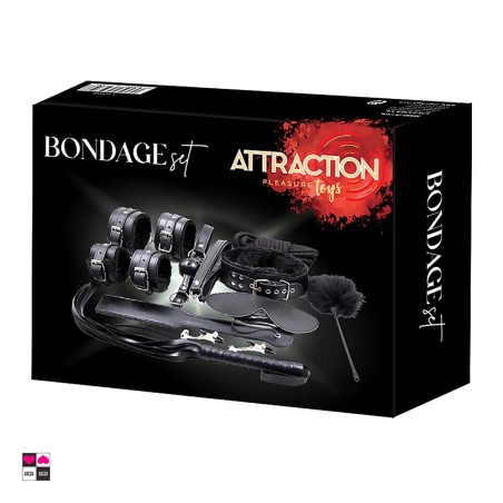 Set BDSM in Similpelle Completo 10 Pezzi: Ideale per Esplorare il Gioco BDSM per Principianti ed Esperti