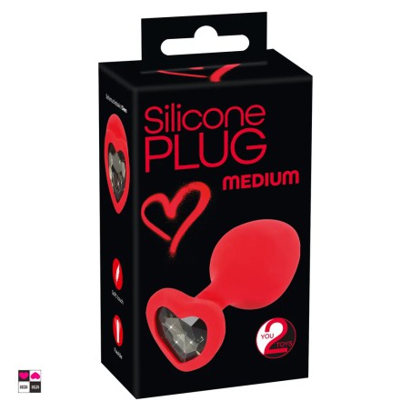 Red Plug Anale in Silicone con Pietra a Cuore : Eleganza e Piacere