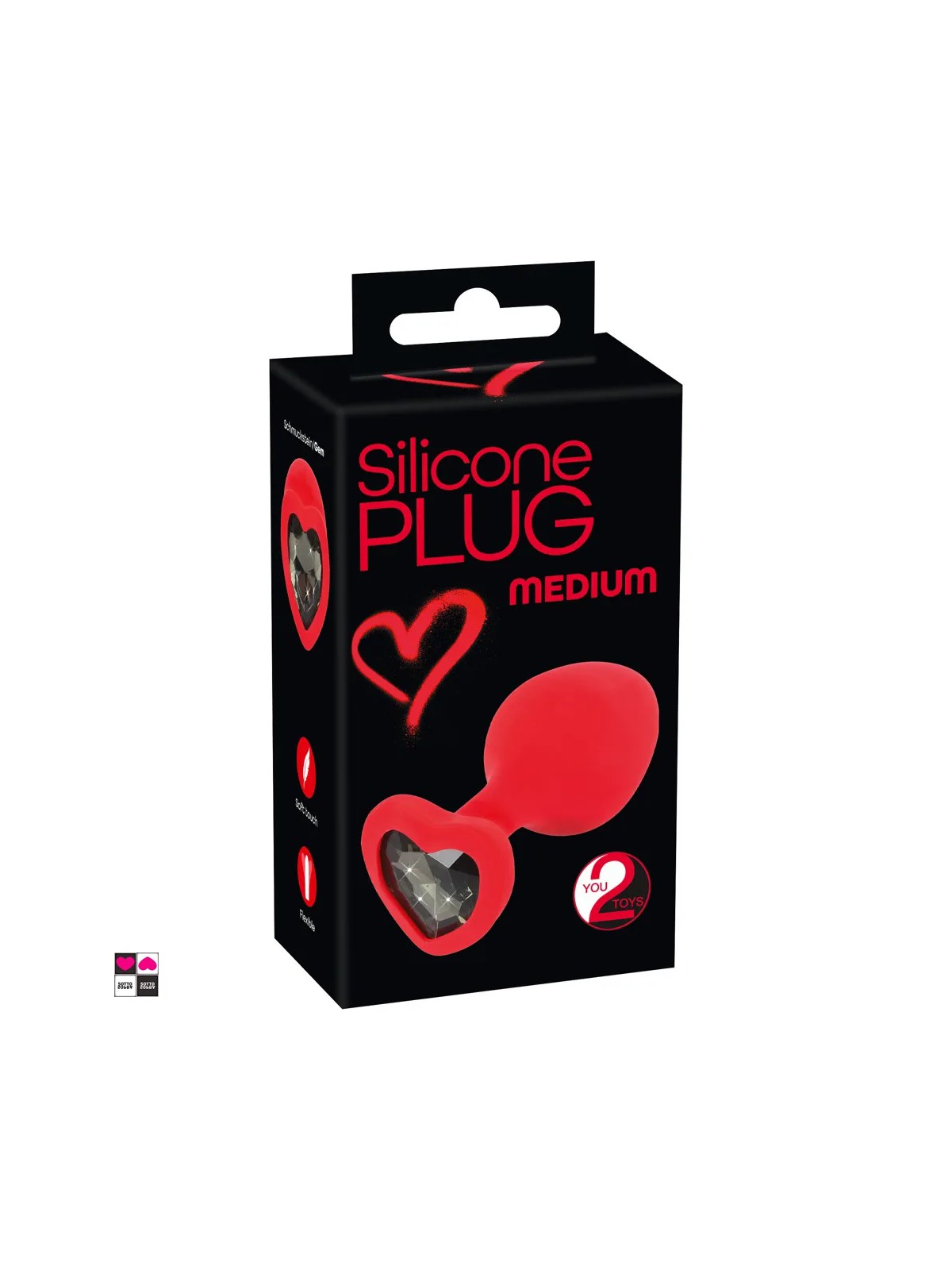 Red Plug Anale in Silicone con Pietra a Cuore : Eleganza e Piacere