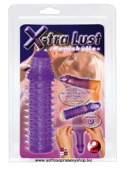 Xtra Lust - Guaina Stimolante con Rilievi Lunga 14,2 cm e punteggiata di rilievi stimolanti