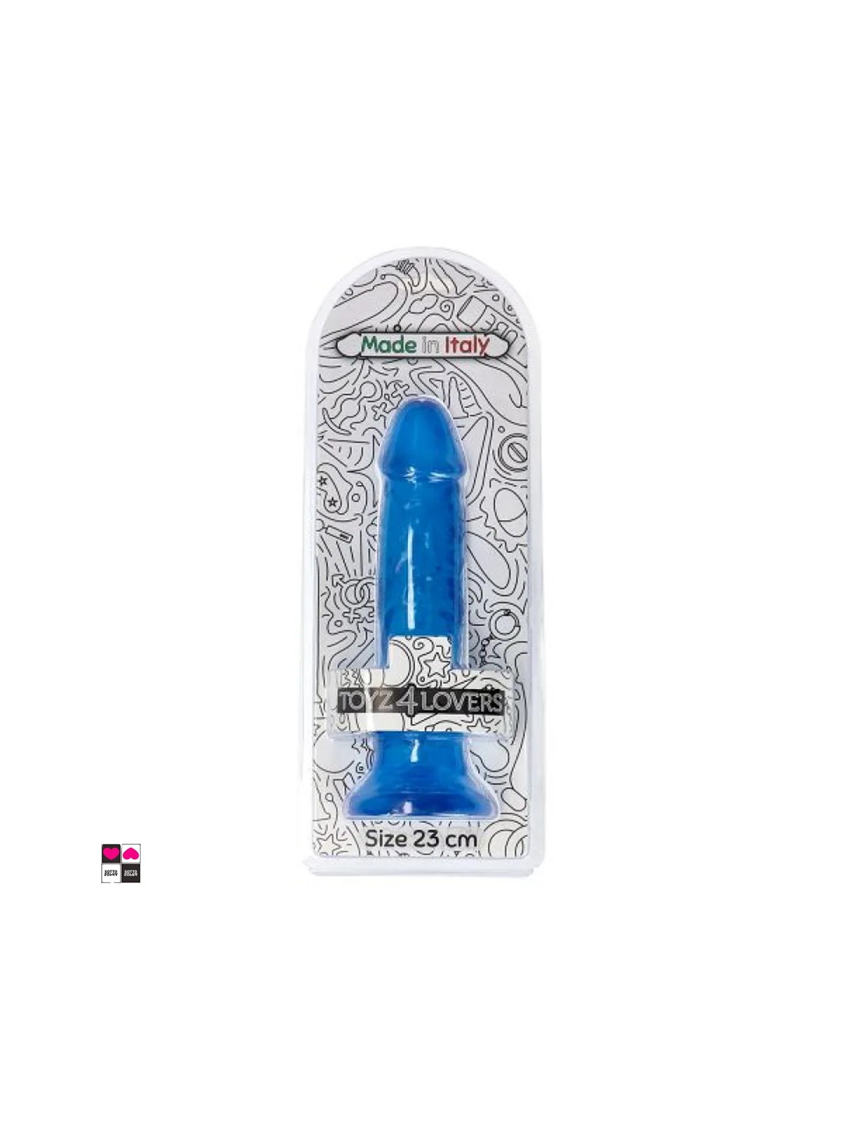 Dildo in Jelly 23 Colore Blu Made in Italy