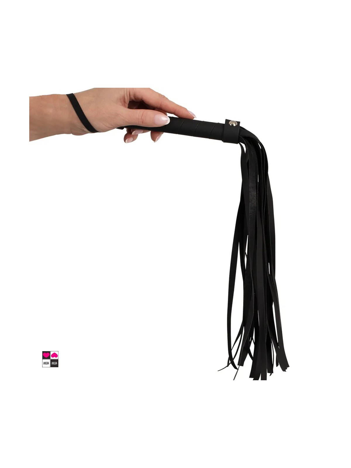 Frusta / Flogger Nera - Per Giochi Fetish in Similpelle di Alta Qualità per Giochi di Passione