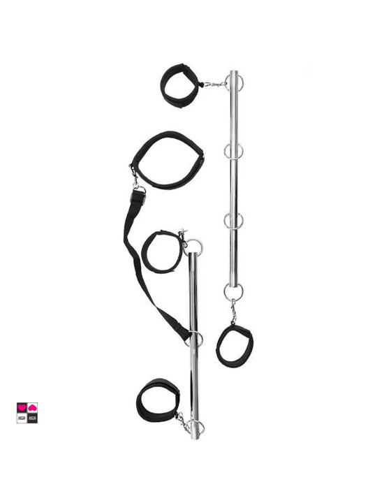 Set Barre Divaricatrici di Blaze Fetish/BDSM Completo con Cinghie Regolabili in Neoprene – Esperienza Intensa