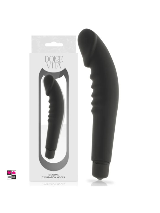 Vibratore Classico  in silicone liscio, con 7 modalità di vibrazione.