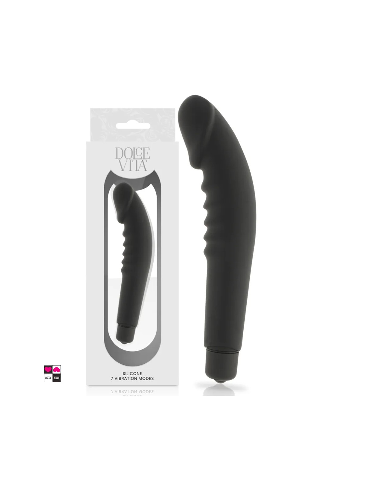 Vibratore Classico  in silicone liscio, con 7 modalità di vibrazione.