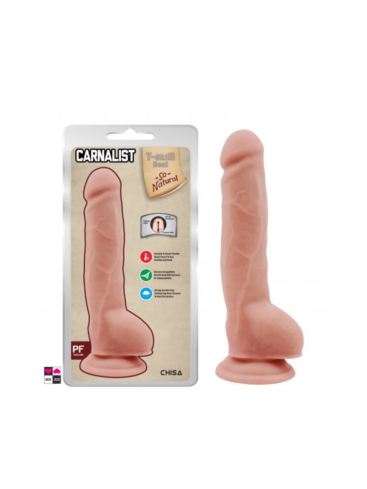 Dildo Realistico in morbido Tpe di qualità . Lunghezza: 23,5 cm Diametro: 4,2 cm