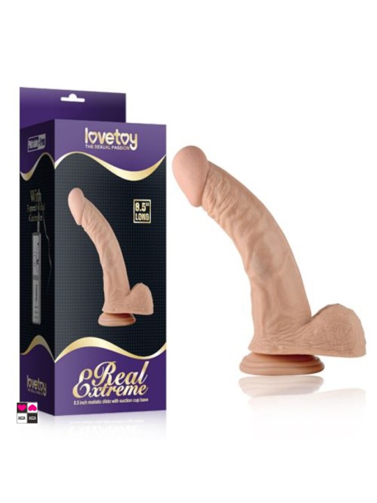 Emperor Dildo Real: in Pvc di qualità. Flessibile e morbido. Lunghezza di 21.5 cm e diametro di 4.5 cm