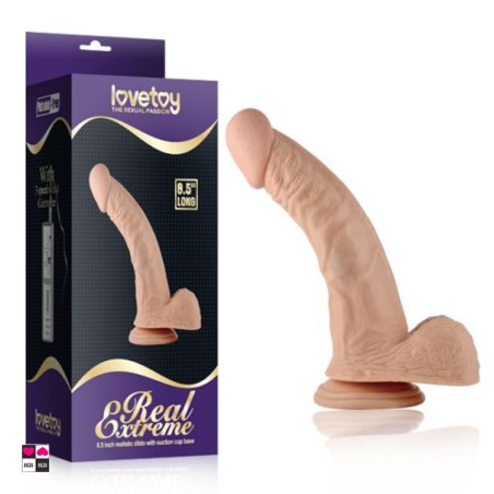 Emperor Dildo Real: in Pvc di qualità. Flessibile e morbido. Lunghezza di 21.5 cm e diametro di 4.5 cm