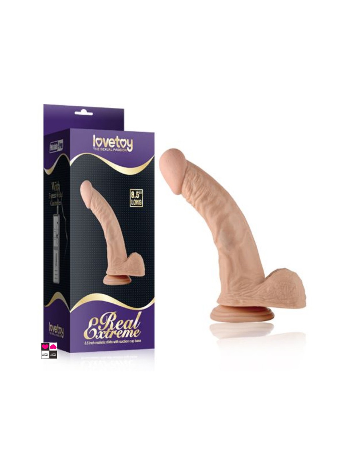 Emperor Dildo Real: in Pvc di qualità. Flessibile e morbido. Lunghezza di 21.5 cm e diametro di 4.5 cm