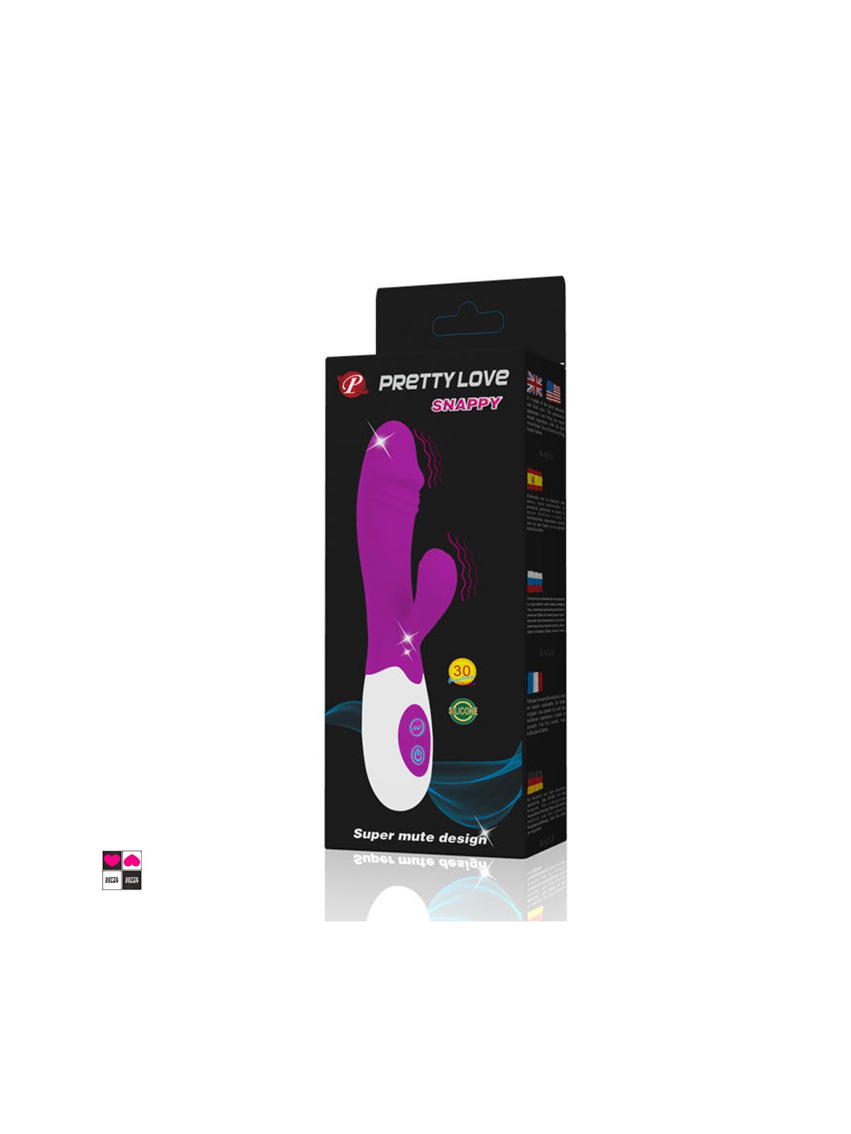 Elegante Vibratore Rabbit per stimolazione citoridea e vaginale. 20 cm di lunghezza per 3,5 cm di diametro