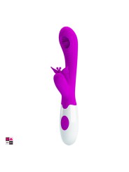 Vibratore Pretty Love Rabbit , con stimolatore clitoride e puntoG. In silicone