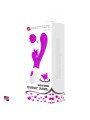 Vibratore Pretty Love Rabbit , con stimolatore clitoride e puntoG. In silicone