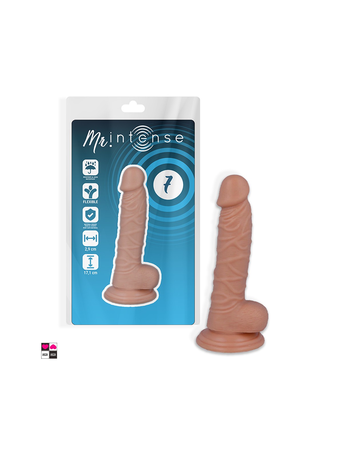 Dildo Realistico, morbido e flessibile, misure 17,1cm x 2,9cm