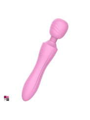 Massaggiatore a bacchetta Pink Lady in silicone sicuro per il corpo con placcatura in metallo