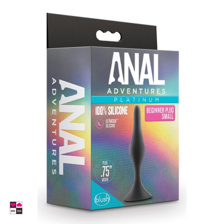 Plug anale in silicone Anal Adventures Small con tecnologia StayPut™