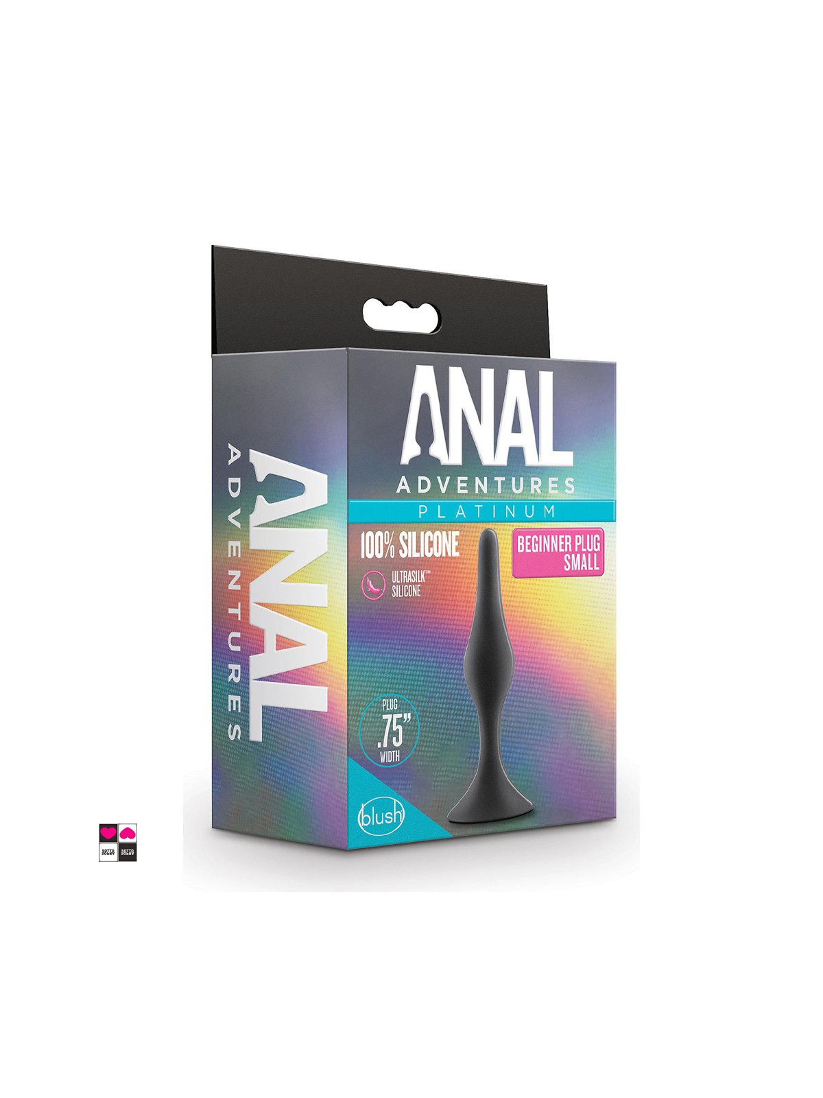 Plug anale in silicone Anal Adventures Small con tecnologia StayPut™