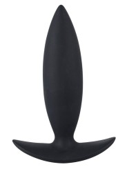 Anal Plug a Forma di T in Silicone Nero lunghezza totale di circa 10 cm e una profondità di inserimento di circa 9 cm