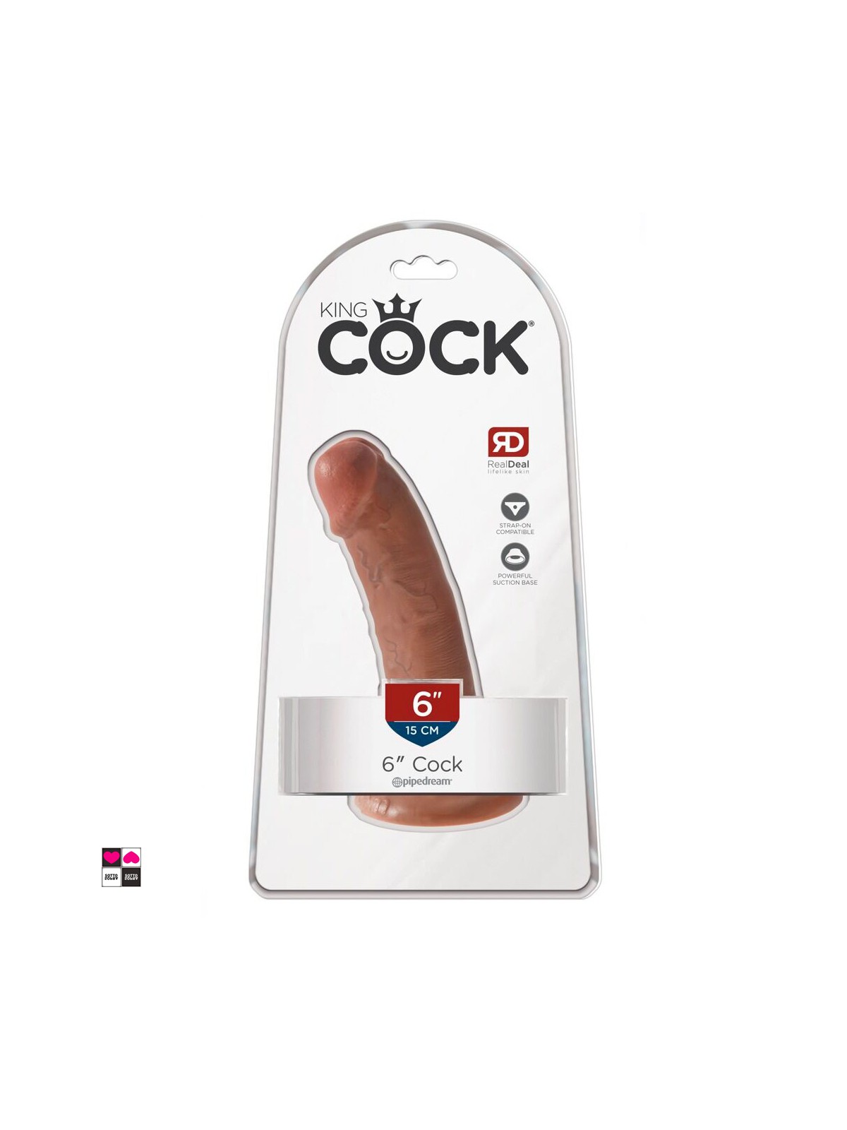 Dildo Naturale 6" Colore Brown con Ventosa 17 cm lunghezza e 4,3 cm diametro