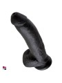 Dildo con Scroto 9" Nero con Ventosa - Design Curvo Lunghezza totale: 22,9 cm
Diametro: 5,1 cm King Cock