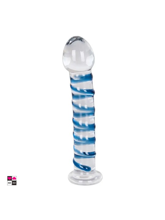 Dildo in Vetro Arts Clair Bleu - Design Elegante Lunghezza totale di 18 cm e diametro di 3,5 cm