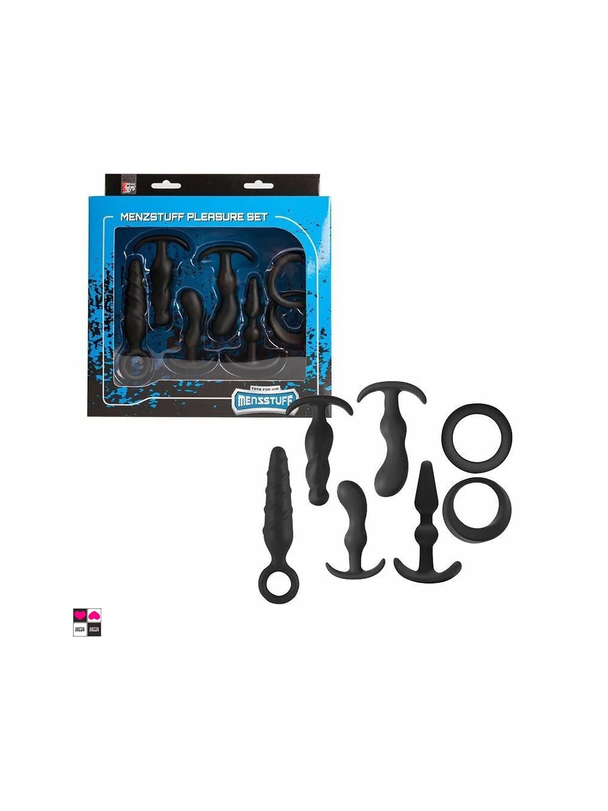 Set Anale Unisex Completo : Anelli Erezione e Plug AnalI in Silicone Medicale