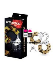 Manette Bondage in Design Leopardato con Rivestimento in Peluche Rimovibile – Include 2 Chiavi