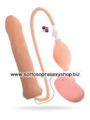 Dildo Vibrante e Gonfiabile: Controllo Dimensioni e Vibrazione Lunghezza di 16 cm e diametro iniziale di 3,3 cm