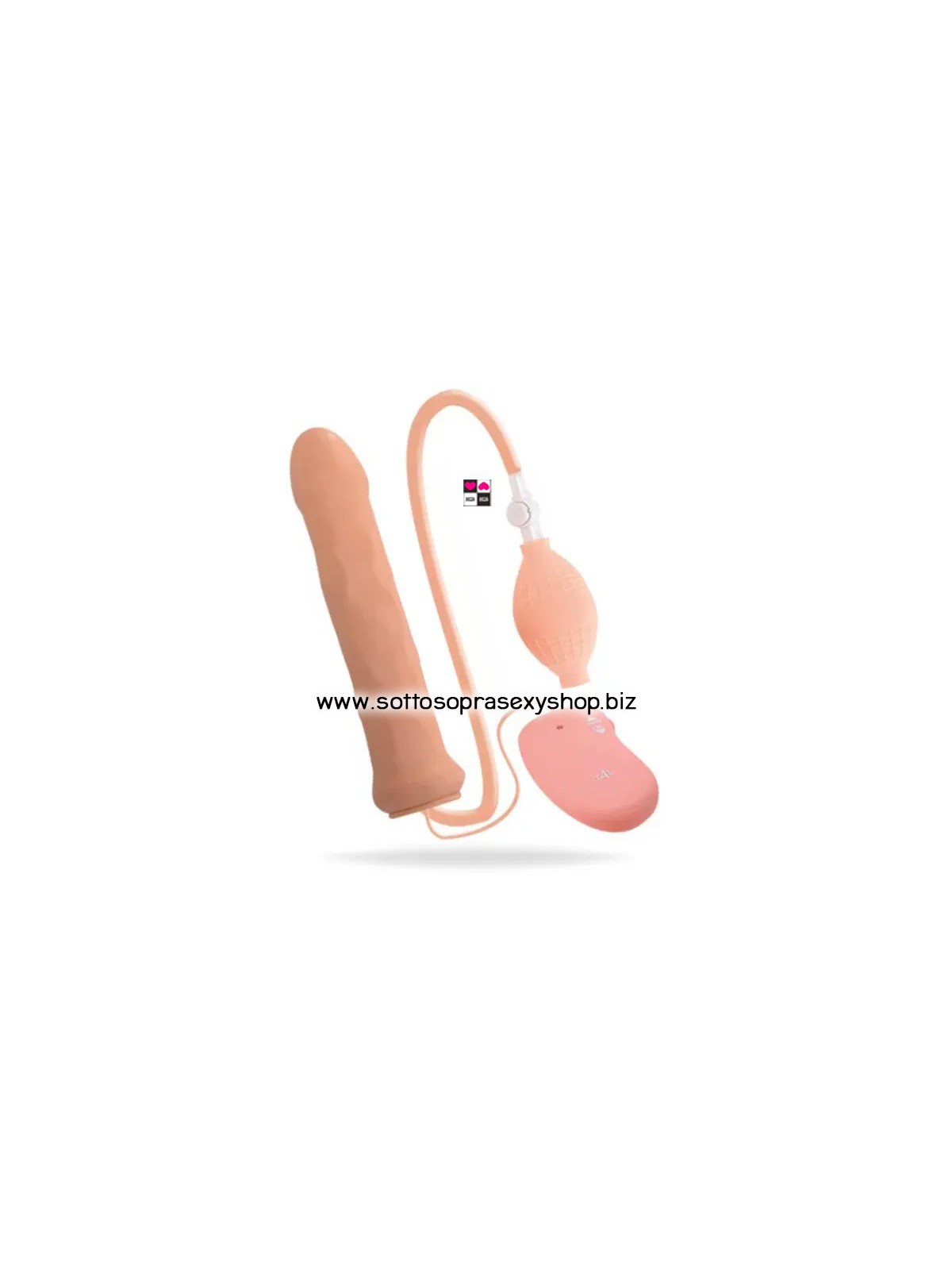 Dildo Vibrante e Gonfiabile: Controllo Dimensioni e Vibrazione Lunghezza di 16 cm e diametro iniziale di 3,3 cm