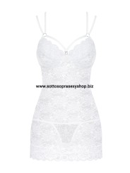 Sottoveste Intima con Pizzo Floreale e Perizoma abbinato. Disponibile nella taglia L/XL