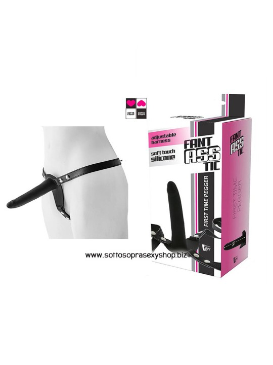 Imbracatura per Pegging in Coppia : Ecopelle e Dildo in Silicone, Regolabile con Fibbie